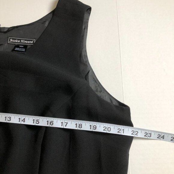 Jessica Howard Black Linen Dress with Matching Linen Jacket, Size 16 - Picture 6 of 9